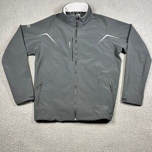 Gill Softshell Jacket Men XL Gray Fleece Lined Windproof Water Resistant Sailing